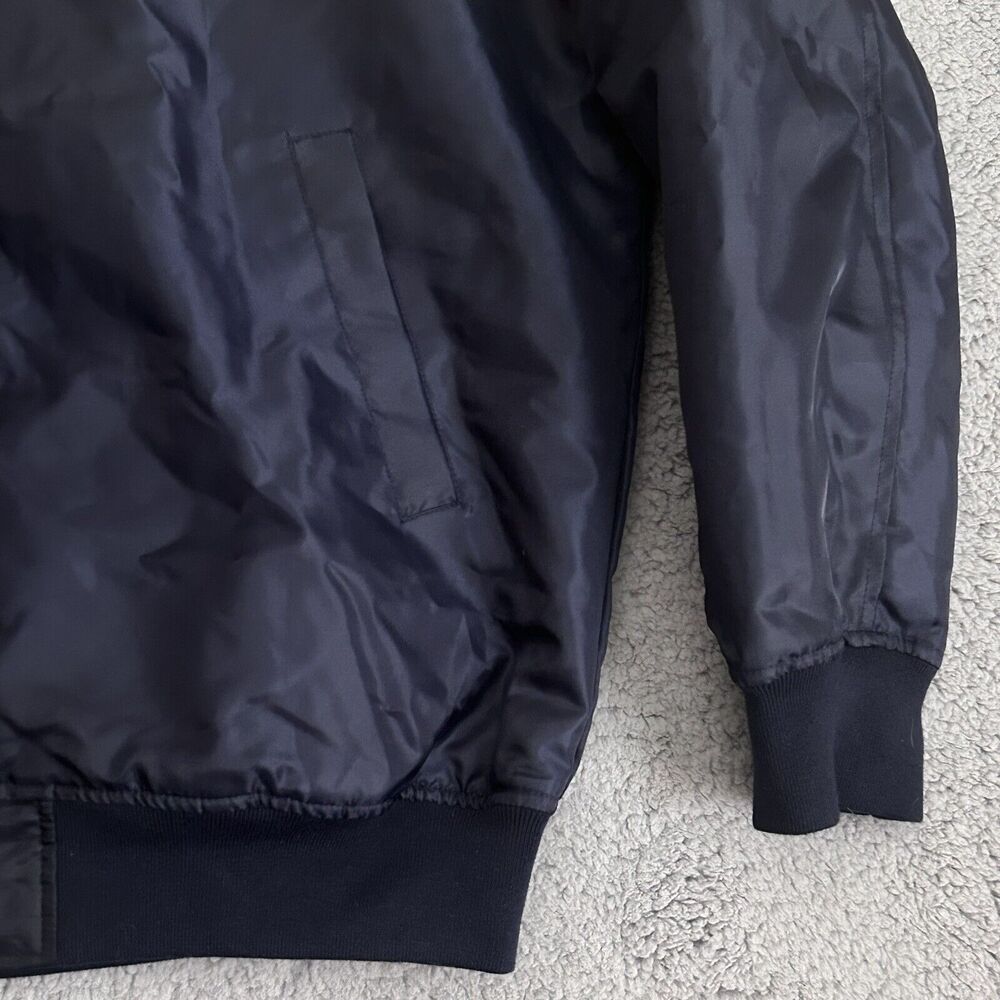 Hard Rock Guitar Co. Full Zip Quilted Navy Bomber Jacket Size XL - Picture 7 of 12